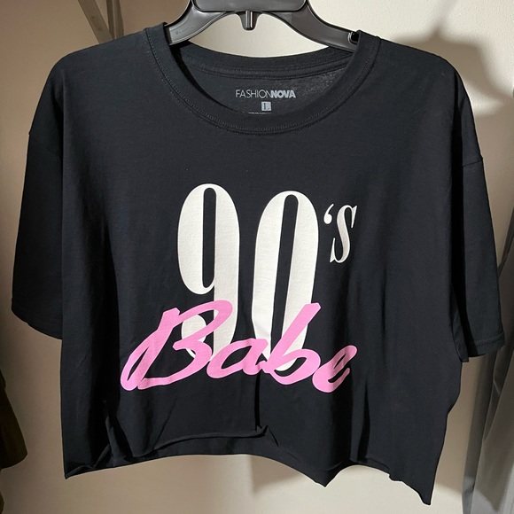 90’s Babe black crop top - Picture 1 of 3